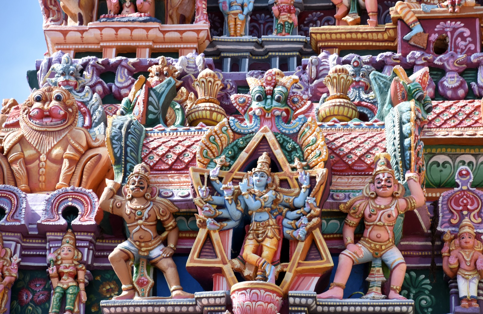 Sculpture on Sri Ranganathaswamy Temple facade